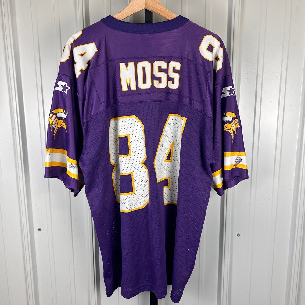 Randy Moss #84 Vintage 90s Starter Minnesota Vikings NFL Jersey Sz 48 Large